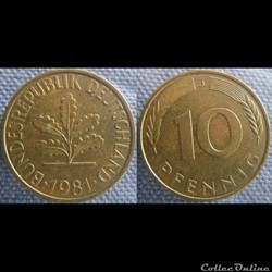 10 Pfennig 1981 J