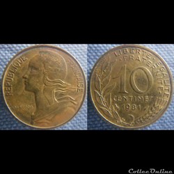10 Centimes 1981