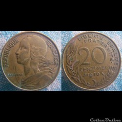 20 Centimes 1970