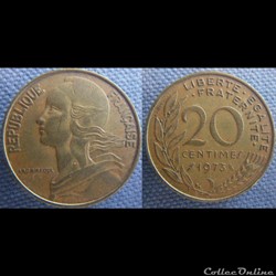 20 Centimes 1973