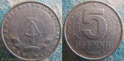 5 Pfennig 1968 A RDA