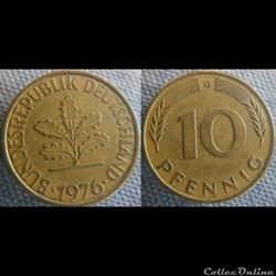10 Pfennig 1976 G