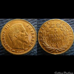 5 Francs 1859 A