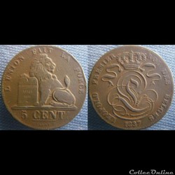 5 centimes 1837 fr