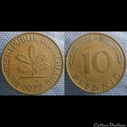 10 Pfennig 1972 D