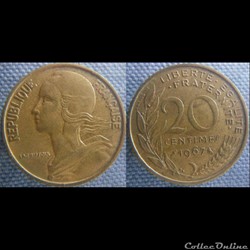 20 Centimes 1967