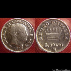 5 soldi 1813 M