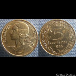 5 Centimes 1983