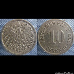 10 pfennig 1900 E