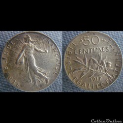 50 centimes 1918