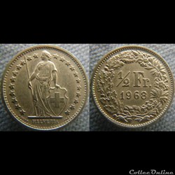 1/2 Franc 1968