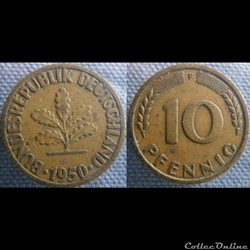 10 Pfennig 1950 F