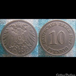 10 pfennig 1897 A