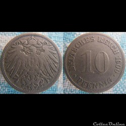 10 pfennig 1900 D