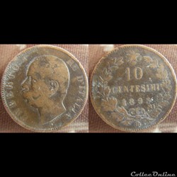 10 centesimi 1893 BI