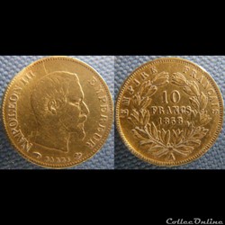10 Francs 1858 A