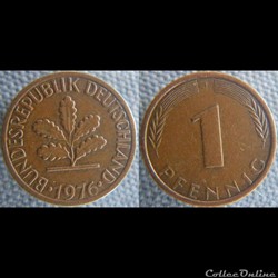 1 pfennig 1976 J