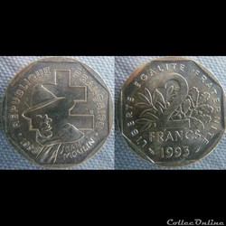 2 Francs 1993 Jean Moulin