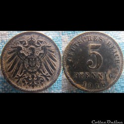5 pfennig 1918 A