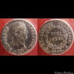 Demi Franc 1808 A