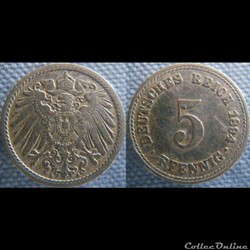 5 pfennig 1894 A