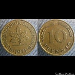 10 Pfennig 1971 J
