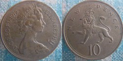 10 New Pence 1975