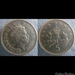 5 Pence 1999