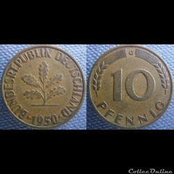 10 Pfennig 1950 G