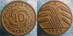 10 Reichspfennig 1929 A