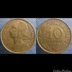 10 Centimes 1967