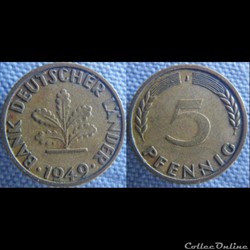 5 Pfennig 1949 J