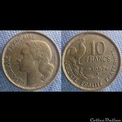 10 Francs 1952 B