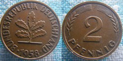 2 Pfennig 1958 J
