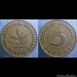 5 Pfennig 1950 D