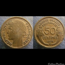 50 centimes 1939 B
