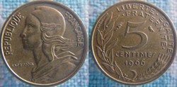 5 Centimes 1966
