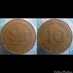 10 Pfennig 1973 G