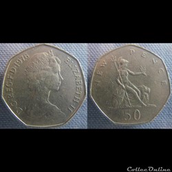50 New Pence 1976