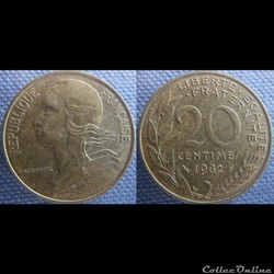 20 Centimes 1982