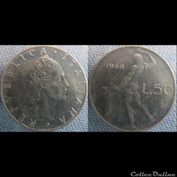 50 Lire 1968