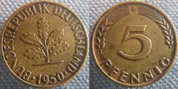 5 Pfennig 1950 F