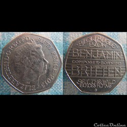 50 Pence 2013 - Benjamin Britten