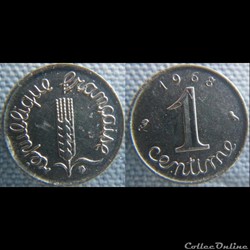 1 Centime 1968