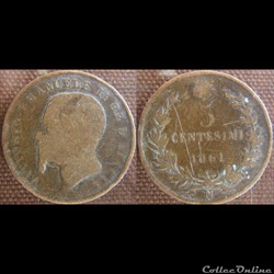 5 centesimi 1861 N