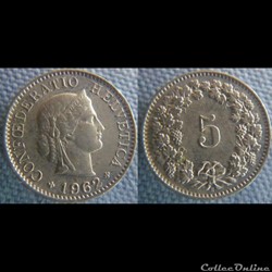 5 Rappen 1962 B