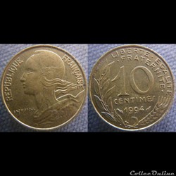 10 Centimes 1994 dauphin
