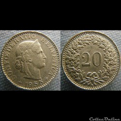 20 Rappen 1955 B