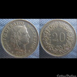 20 Rappen 1986 B