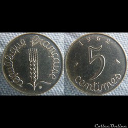 5 Centimes 1962
